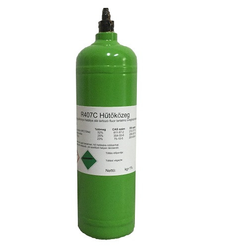 Hűtőköz. R407C 1Lit/   850gr. Újratölthető